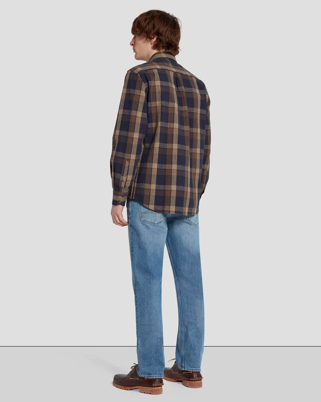 7 For All Mankind Linen Blend Button Up Shirt In Check 8 7 For All Mankind Linen Blend Button Up Shirt In Check - Image 6