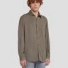 7 For All Mankind Tencel Shirt In Grey