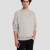 7 For All Mankind Wool Blend Crewneck In Heather Grey