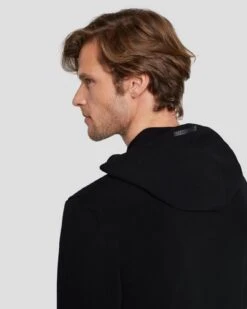 7 For All Mankind Dynamic Luxe Hoodie In Black -7 For All Mankind Shop 7MSJMH14 BLK 5