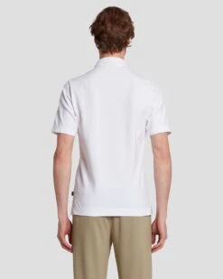 7 For All Mankind Pique Knit Polo In White -7 For All Mankind Shop 7MSMMH22 WHT 4