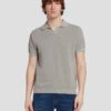 7 For All Mankind Textured Sweater Polo In Cloudy Grey -7 For All Mankind Shop 7MSMMH26 GRY 1