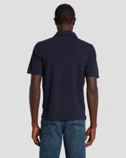 7 For All Mankind Pique Knit Polo In Navy 11 7 For All Mankind Pique Knit Polo In Navy -7 For All Mankind Shop 7MSMMM35 NVY 4