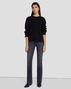 7 For All Mankind Cashmere Crewneck Sweater In Black -7 For All Mankind Shop 7N122F34 BLK 5