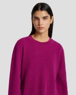 7 For All Mankind Cashmere Crewneck Sweater In Raspberry -7 For All Mankind Shop 7N122F34 RBR 6