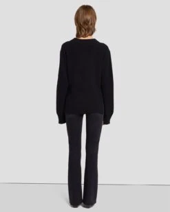 7 For All Mankind Cashmere Cardigan In Black -7 For All Mankind Shop 7N123F34 BLK 4