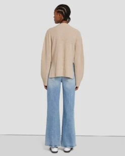 7 For All Mankind Cashmere Cardigan In Oatmeal -7 For All Mankind Shop 7N123F34 OAT 4