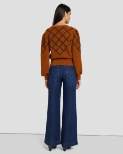 7 For All Mankind Diamond Sweater In Ginger 11 7 For All Mankind Diamond Sweater In Ginger -7 For All Mankind Shop 7N128F41 GIN 4