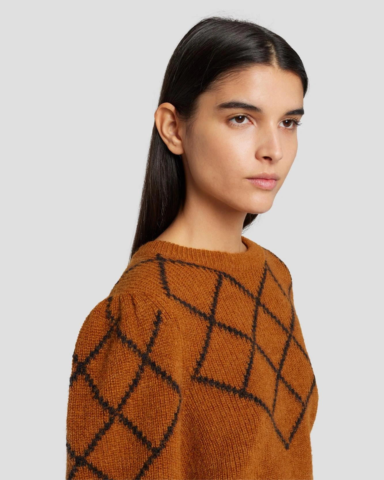 7 For All Mankind Diamond Sweater In Ginger 8 7 For All Mankind Diamond Sweater In Ginger - Image 6