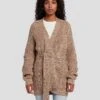 7 For All Mankind Belted Cardigan In Safari