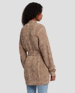 7 For All Mankind Belted Cardigan In Safari -7 For All Mankind Shop 7N130F52 SAM 4