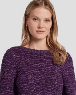 7 For All Mankind Cross Back Sweater In Violet 10 7 For All Mankind Cross Back Sweater In Violet -7 For All Mankind Shop 7N131F52 VIM 3