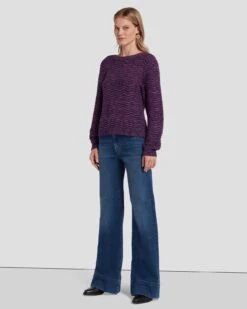 7 For All Mankind Cross Back Sweater In Violet 13 7 For All Mankind Cross Back Sweater In Violet -7 For All Mankind Shop 7N131F52 VIM 6