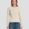 7 For All Mankind Knit Weave Top In Bone -7 For All Mankind Shop 7N132D35 BON 1