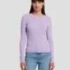 7 For All Mankind Knit Weave Top In Lavender -7 For All Mankind Shop 7N132D35 LAV 1