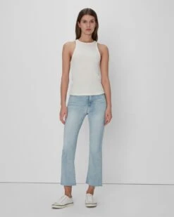 7 For All Mankind Racerback Tank In Ivory -7 For All Mankind Shop 7N278C59 IVO 05