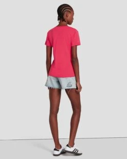 7 For All Mankind Easy V-Neck In Geranium -7 For All Mankind Shop 7N335I09 GER 0875 B