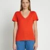 7 For All Mankind Pima Cotton Easy V-Neck Tee In Koi