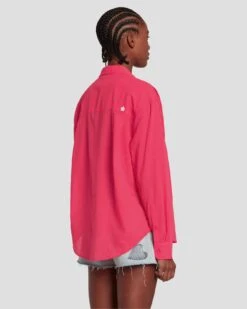 7 For All Mankind Classic Button Up Shirt In Geranium -7 For All Mankind Shop 7N567C51 GER 0946 B