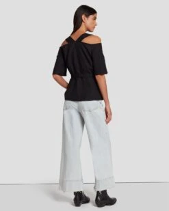 7 For All Mankind Tailored Off The Shoulder Top In Black 11 7 For All Mankind Tailored Off The Shoulder Top In Black -7 For All Mankind Shop 7N570F31 BLK 4