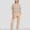 7 For All Mankind Darted Boyfriend Jogger In Coated Camel