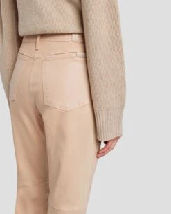 7 For All Mankind Darted Boyfriend Jogger In Coated Camel -7 For All Mankind Shop 7N732752 KML 5