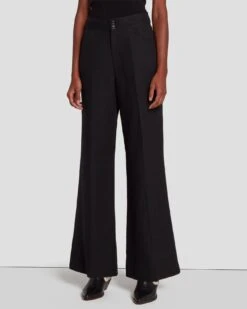 7 For All Mankind Modern Dojo Linen Trouser In Black -7 For All Mankind Shop 7N818F31 BLK 3