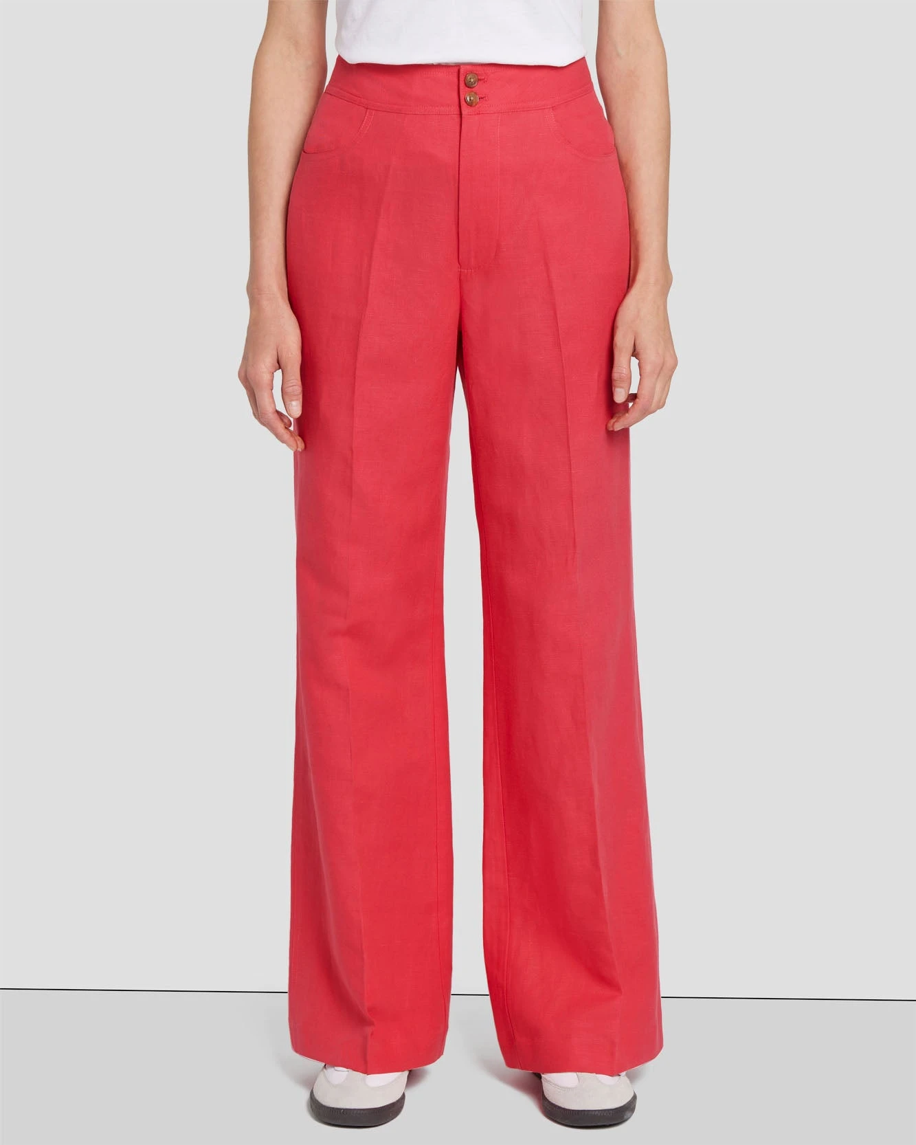 7 For All Mankind Modern Dojo Linen Trouser In Geranium 7 7 For All Mankind Modern Dojo Linen Trouser In Geranium - Image 5