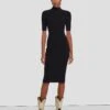7 For All Mankind Detail Back Knit Dress In Black -7 For All Mankind Shop 7N827D35 BLK 1