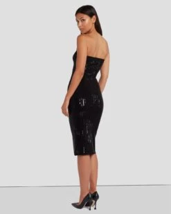 7 For All Mankind Sequin Bodycon Dress In Black -7 For All Mankind Shop 7N828F44 BLK 4