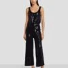 7 For All Mankind Sequin Wide Leg Knit Jumpsuit In Black -7 For All Mankind Shop 7N830F44 BLK 1