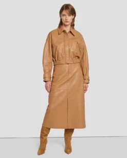 7 For All Mankind Leather Moto Jacket In Brown Sugar 13 7 For All Mankind Leather Moto Jacket In Brown Sugar -7 For All Mankind Shop 7N946D71 BNS 6