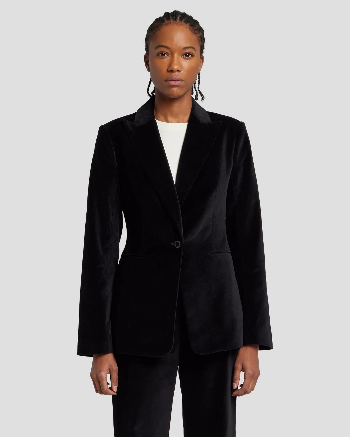 7 For All Mankind Velvet Blazer In Black 3 7 For All Mankind Velvet Blazer In Black