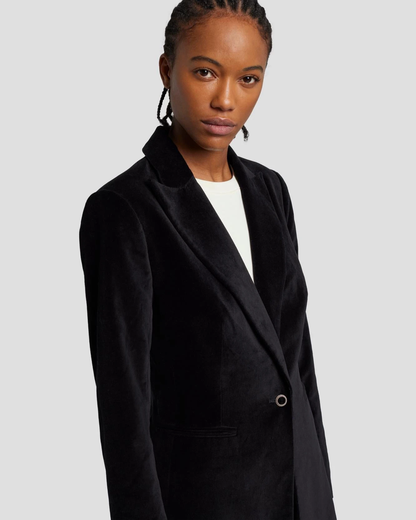 7 For All Mankind Velvet Blazer In Black 5 7 For All Mankind Velvet Blazer In Black - Image 3