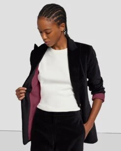 7 For All Mankind Velvet Blazer In Black 12 7 For All Mankind Velvet Blazer In Black -7 For All Mankind Shop 7N947F38 BLK 5