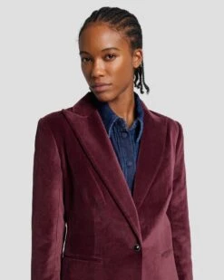 7 For All Mankind Velvet Blazer In Winetasting 10 7 For All Mankind Velvet Blazer In Winetasting -7 For All Mankind Shop 7N947F38 WNT 3