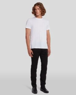 7 For All Mankind Luxe Performance Plus Slimmy In Black -7 For All Mankind Shop 7T002V60 BLK 6