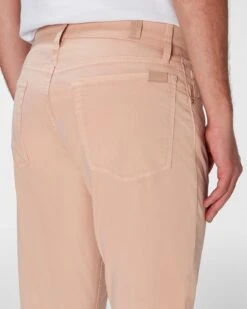 7 For All Mankind Airweft Twill Adrien 5 Pocket In Tangerine -7 For All Mankind Shop 7T005C76 ATT 3