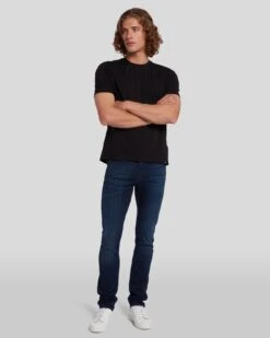 7 For All Mankind Luxe Performance Plus Paxtyn In Deep Blue 13 7 For All Mankind Luxe Performance Plus Paxtyn In Deep Blue -7 For All Mankind Shop 7T010393 DBU 6