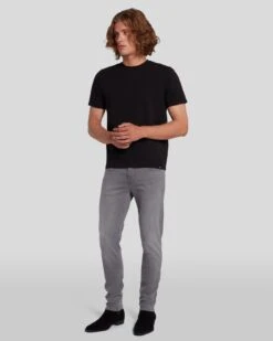 7 For All Mankind Luxe Performance Plus Slimmy Tapered In Grey -7 For All Mankind Shop 7T028A24 GRY 6