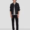7 For All Mankind Left Hand Slimmy Tapered In True Black