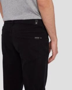 7 For All Mankind Left Hand Slimmy Tapered In True Black 12 7 For All Mankind Left Hand Slimmy Tapered In True Black -7 For All Mankind Shop 7T042095 TBK 5