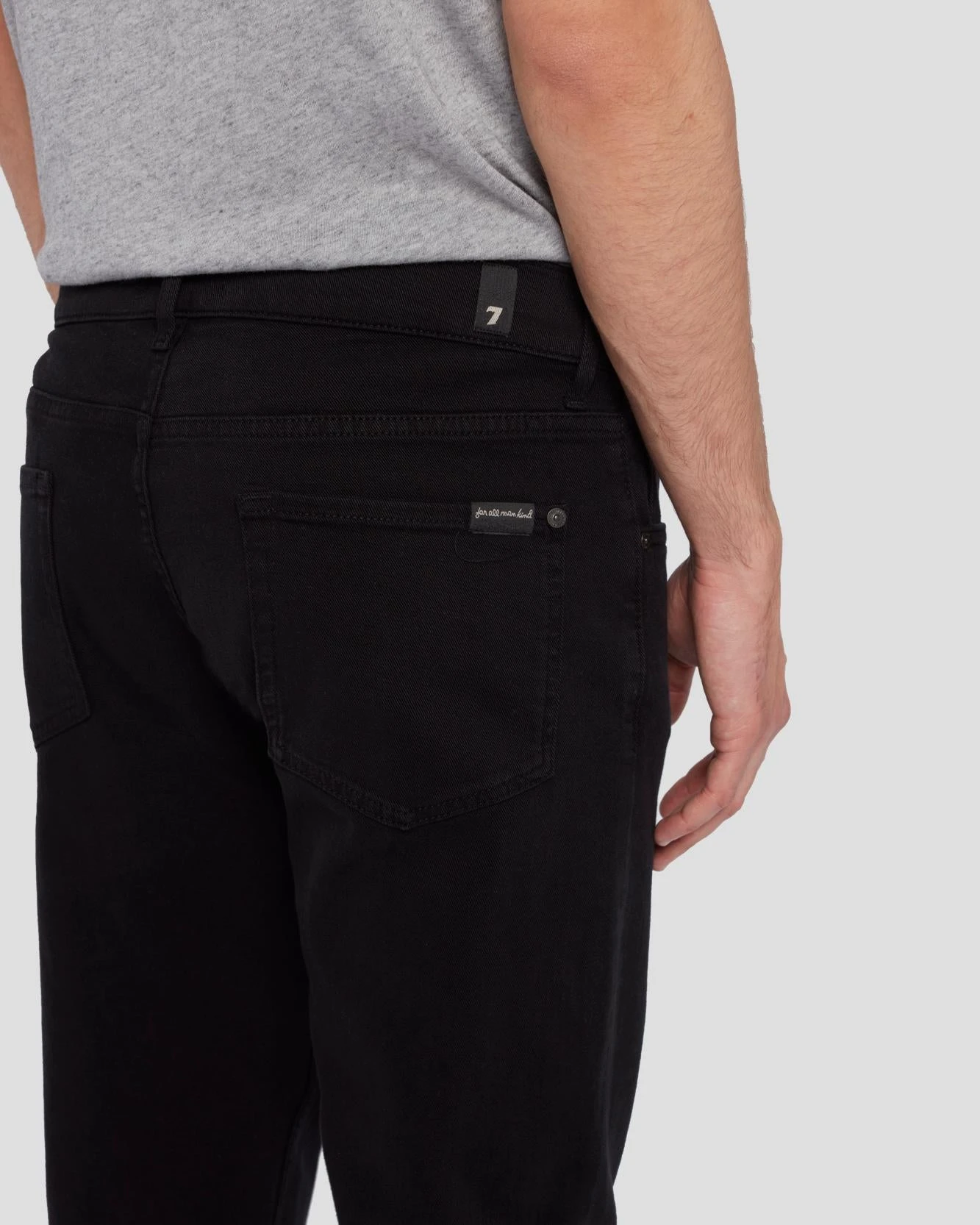 7 For All Mankind Left Hand Slimmy Tapered In True Black 7 7 For All Mankind Left Hand Slimmy Tapered In True Black - Image 5