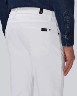 7 For All Mankind EarthKind StretchTek Slimmy Tapered In White 8 7 For All Mankind EarthKind StretchTek Slimmy Tapered In White -7 For All Mankind Shop 7T042C13 SKA 3