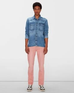 7 For All Mankind Born From Nature Slimmy Tapered In Burnt Brick