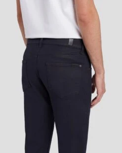 7 For All Mankind Slimmy Tapered In Coated Navy -7 For All Mankind Shop 7T042C90 NVY 5
