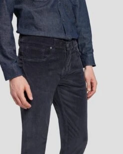 7 For All Mankind Corduroy Slimmy Tapered In Navy -7 For All Mankind Shop 7T042C95 NVY 3