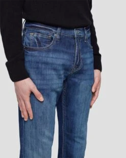 7 For All Mankind Airweft Straight Squiggle In Ironwood -7 For All Mankind Shop 7T40083L IRW 3