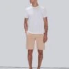7 For All Mankind Airweft Twill Chino Short In Tangerine