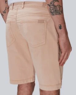 7 For All Mankind Airweft Twill Chino Short In Tangerine -7 For All Mankind Shop 7T430C76 ATT 3